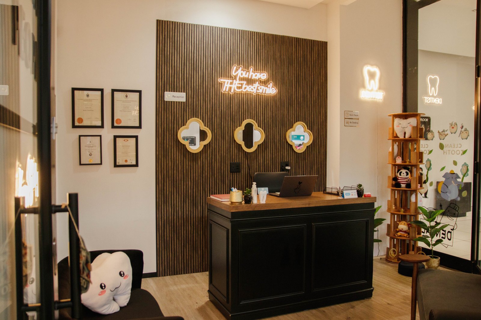 The reception desk at The Dental People dental practice